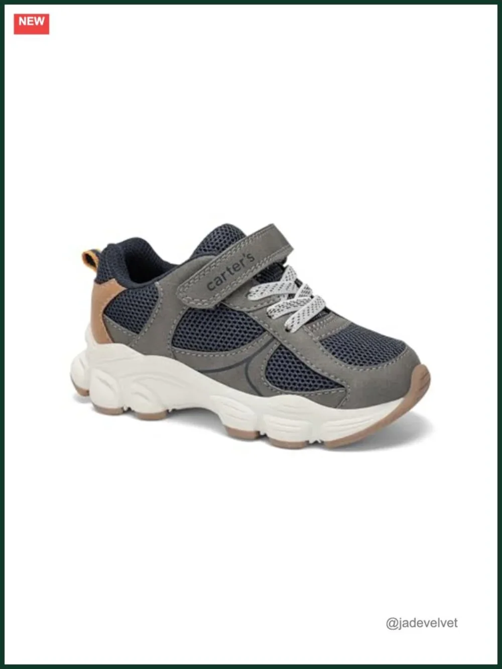 Hook & Loop Sneakers with Breathable PU Upper, Easy On/Off